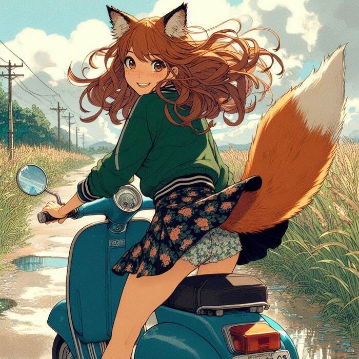    , ,  , , Anime Art, Original Character, , , Animal Ears, , , , , , , Ginger & White