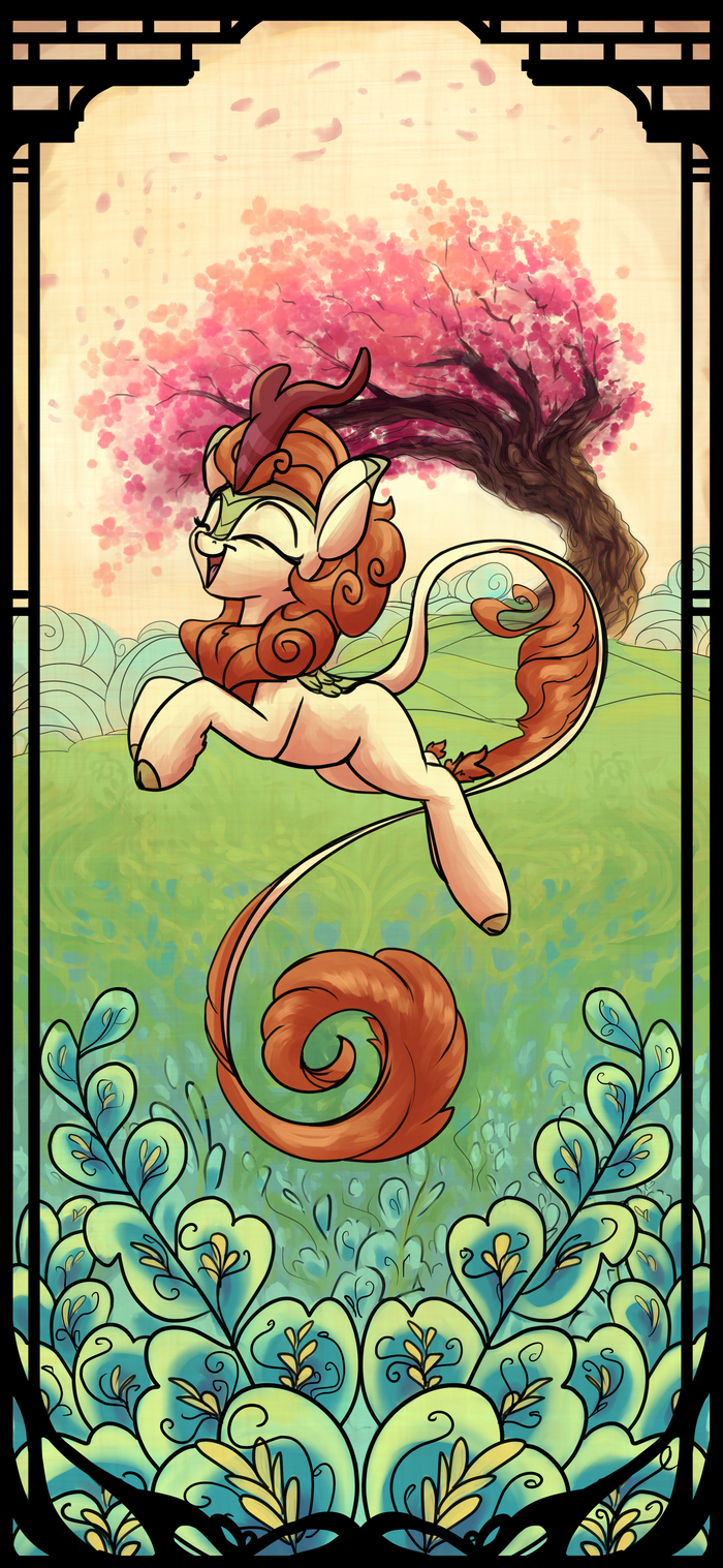  My Little Pony, Ponyart, Autumn Blaze, MLP Kirin, Rocket-lawnchair, 