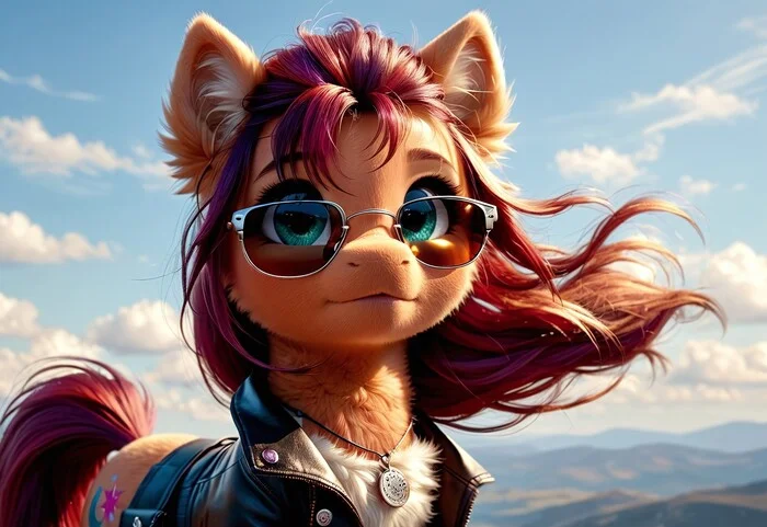 Hitch and Sunny are in leather jackets, and Pip is in some kind of fluff... - My little pony, MLP g5, Pipp petals, Hitch trailblazer, Sunny starscout, Neural network art, Video, Youtube, Longpost