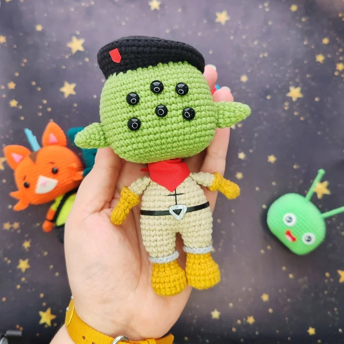 Extreme Space - My, Final Space, Knitted toys, Amigurumi, Needlework without process, Animated series, Crochet, Soft toy, Friday tag is mine, Plush Toys, Longpost