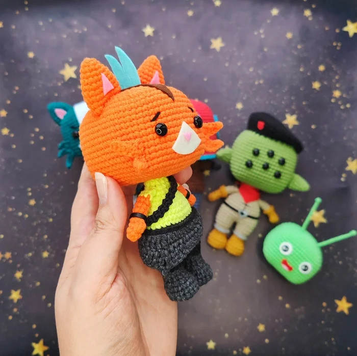 Extreme Space - My, Final Space, Knitted toys, Amigurumi, Needlework without process, Animated series, Crochet, Soft toy, Friday tag is mine, Plush Toys, Longpost