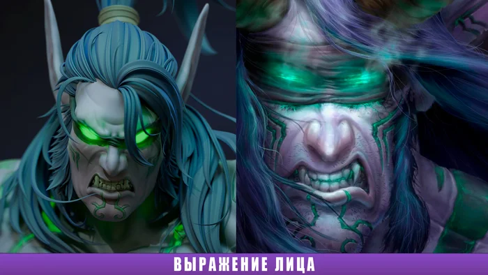 Illidan | My work, in which I consolidated my skills in sculpting and hair - My, Illidan, 3D modeling, Blender, Computer graphics, Digital, World of warcraft, Warcraft, 3D, 3D graphics, Art, Longpost