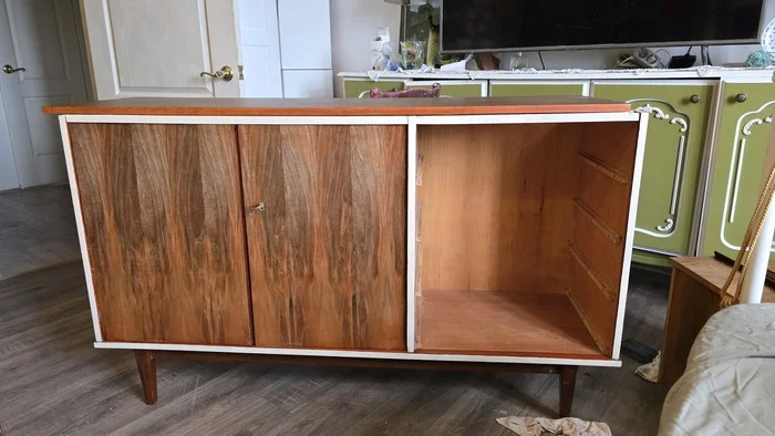 And again, restyling of the Romanian nightstand by women's hands - My, Vintage, Old school, Retro, Furniture, Restoration, Longpost