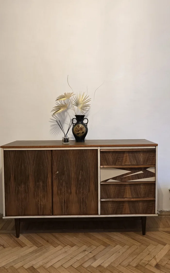 And again, restyling of the Romanian nightstand by women's hands - My, Vintage, Old school, Retro, Furniture, Restoration, Longpost
