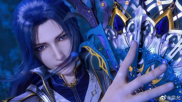 Кадр из дунхуа-адаптации «Боевого континента». И снова Тан Сань