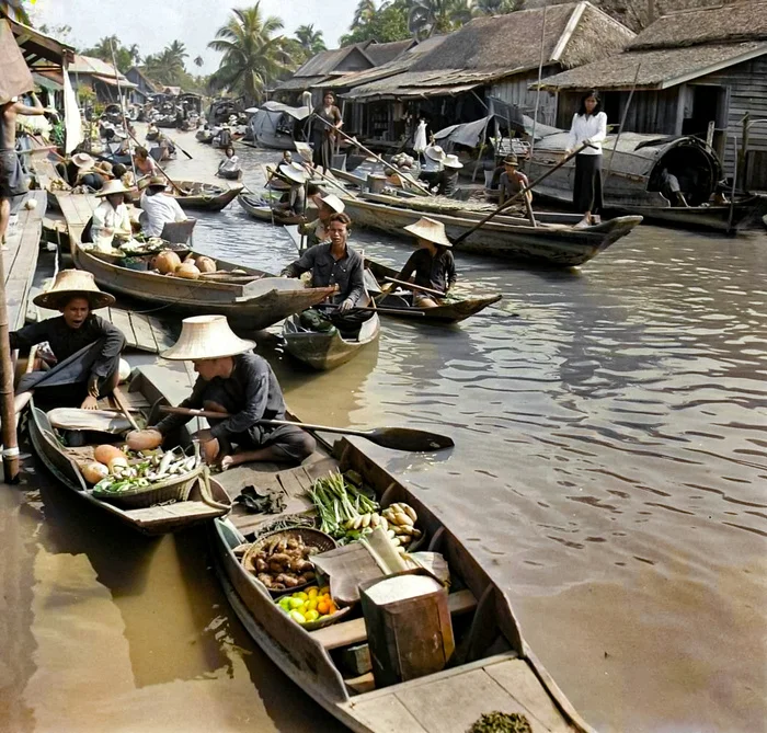 Любопытные фотографии из прошлого стран Азии. 20 раскрашенных фотографий ХХ века. Часть IV Старое фото, Историческое фото, 20 век, Фотография, Азия, Китай, Япония, Таиланд, Вьетнам, Колоризация, Длиннопост