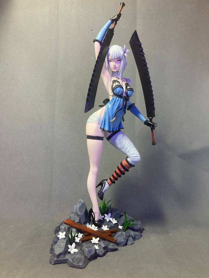 А потом косякнуть со светом и сфотографировать так, чтобы из-за косой тени глаза фигурки тоже начали косить)) А более-менее удачные фото пошли в исходный пост.