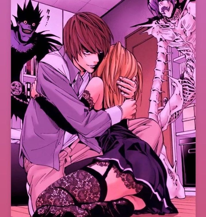 Me miss light - Anime, Anime art, Anime trap, Art, Manga, Death note, Light Yagami, Misa Amane