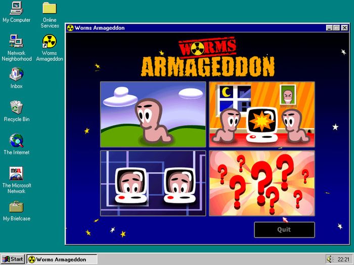 Worms Armageddon  19:30  , -, -, , Worms, , ,  , , 1999, 2000-,  , , Telegram (), YouTube ()