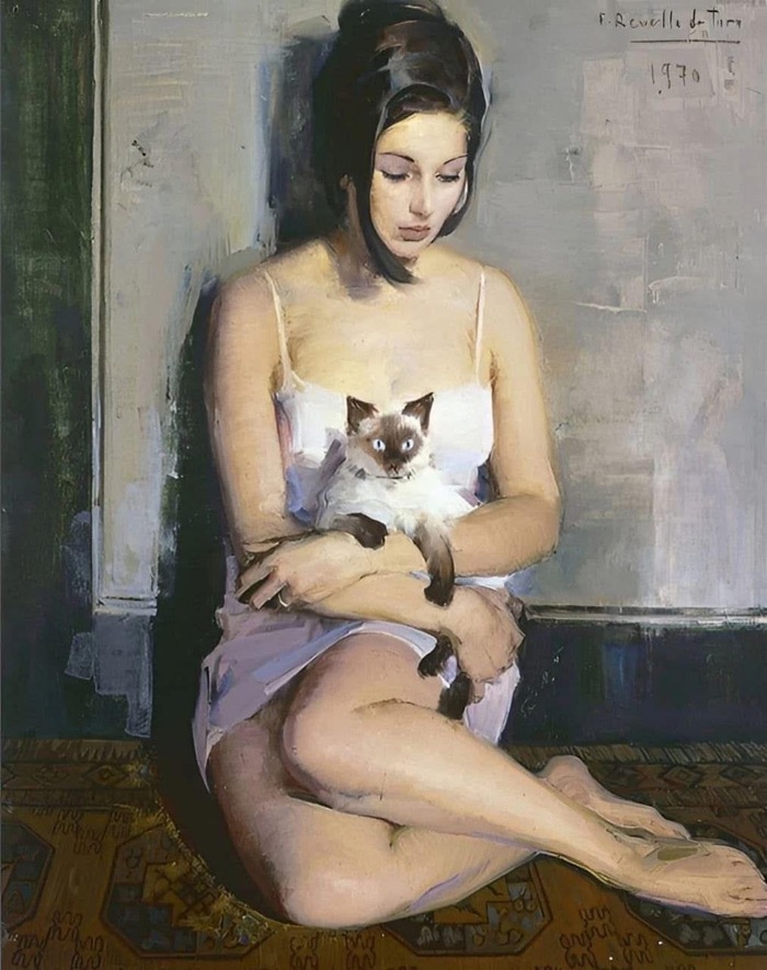 Женщина с котом