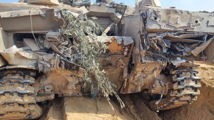 Корма «Намера» после близких разрывов ракет «Ясин»