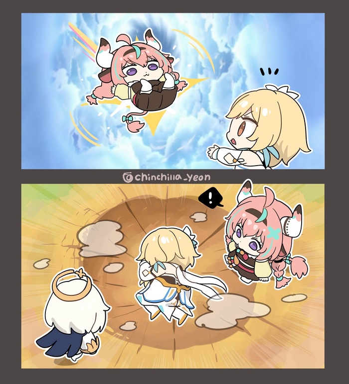  !  ? ? Genshin Impact, , , Varesa (Genshin Impact), Lumine (Genshin Impact), Paimon (Genshin Impact),  