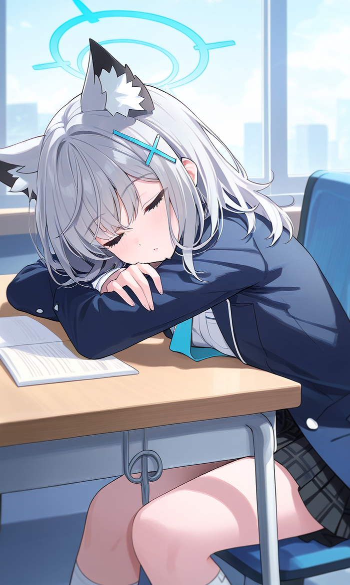     , Anime Art,  , Blue Archive, Sunaookami Shiroko,   