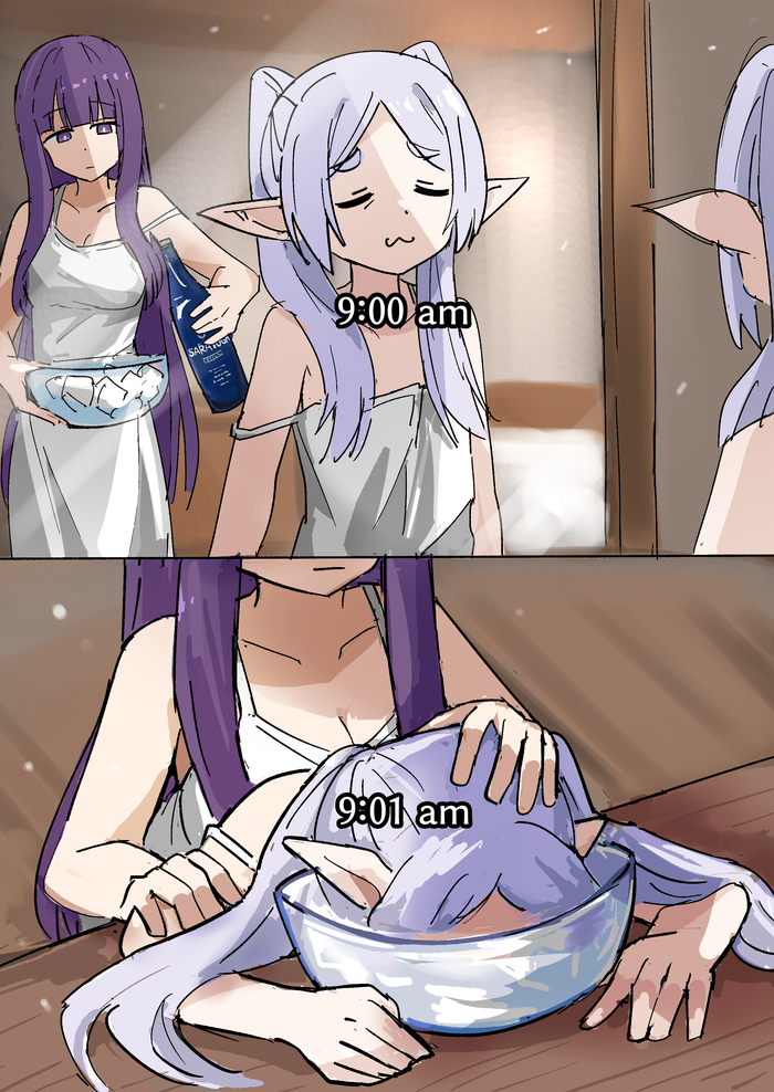 Jonhson's Baby , Anime Art, Fern, Frieren, Sousou no Frieren