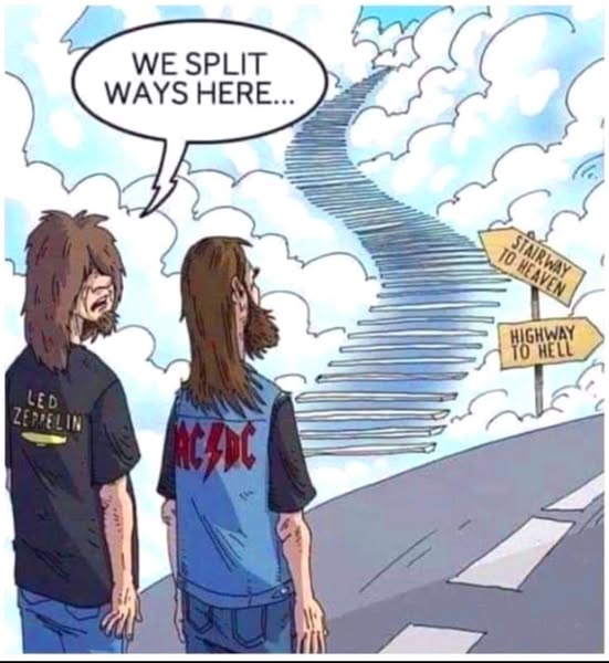 "     " Led Zeppelin, AC DC, Stairway to heaven, Highway to Hell, , ,  , , 