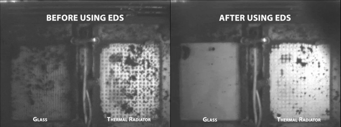 Фотографии «до» и «после» наглядно демонстрируют эффективность системы. Хотя она не удалила пыль полностью, она удалила значительную её часть.