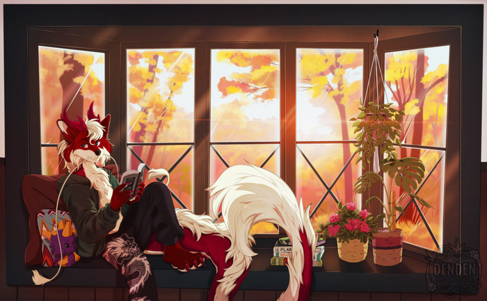 By the warmth of autumn sun , , , Furry Dragon, Dendart
