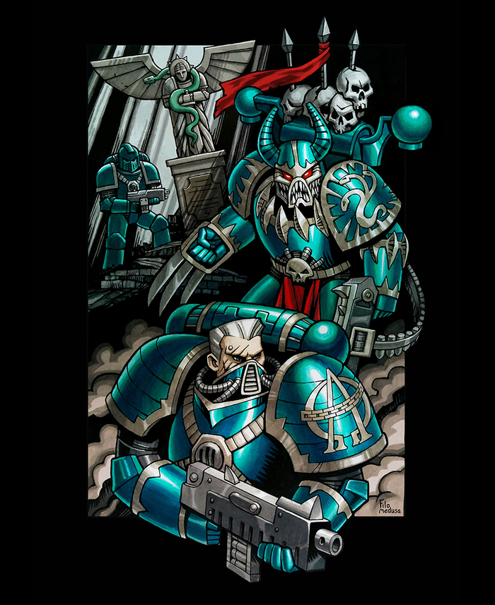   Warhammer 40k, Wh Art, Adeptus Astartes, Alpha-legion