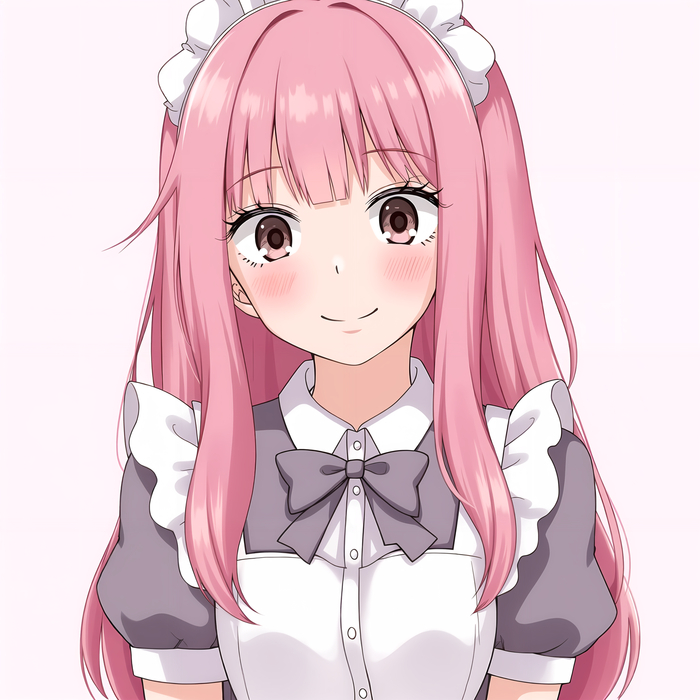 Милая аниме девушка горничная (♡°▽°♡). Модель: flux1-dev-bnb-nf4-v2; Лора: sawako_flux_lora
