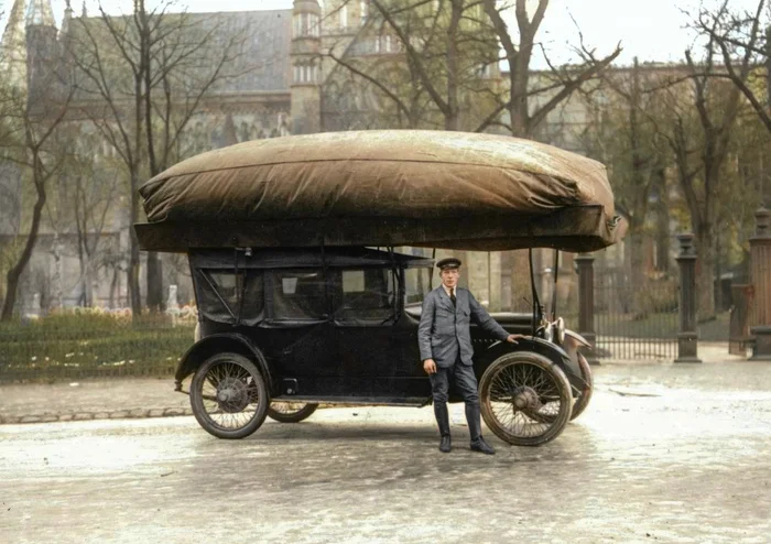 Интересные и местами забавные снимки на автомобильную тематику. 20 раскрашенных фотографий из ХХ века, часть V Старое фото, Ретроавтомобиль, История автомобилей, 20 век, Авто, Отечественный автопром, Фотография, Колоризация, Длиннопост