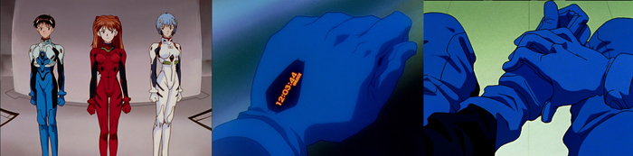 Три пилота в контактных комбинезонах. Контроль системы жизнеобеспечения. Кнопка на запястьи гермитизирует костюм вокруг тела пилота.