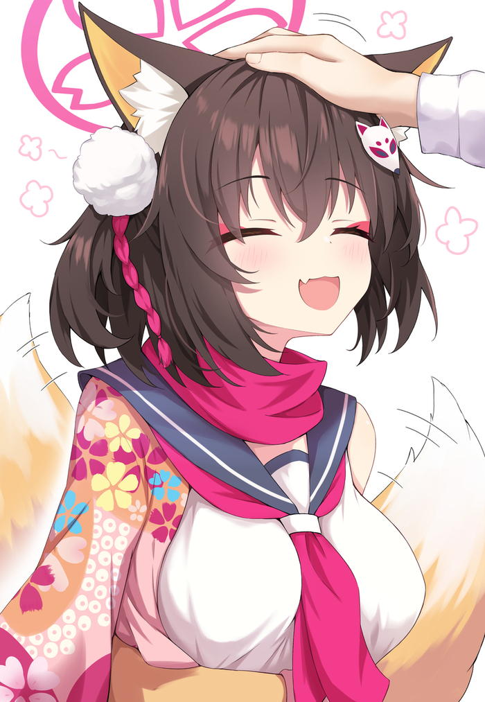    , Anime Art, Blue Archive, Kuda Izuna, , Animal Ears, 