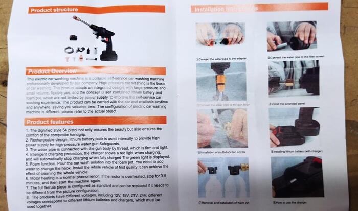 Китайская Минимойка высокого давления на АКБ. Обзор от INGF