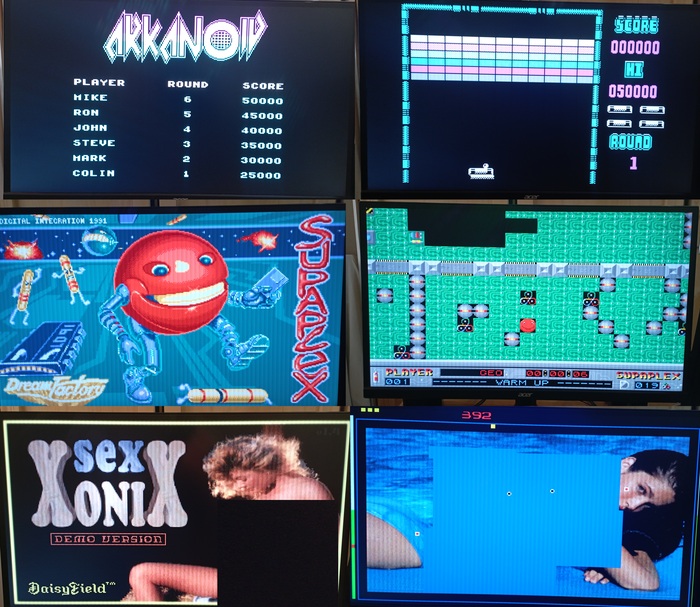 Arkanoid (1986). Supaplex (1991). SeXoniX (1994)