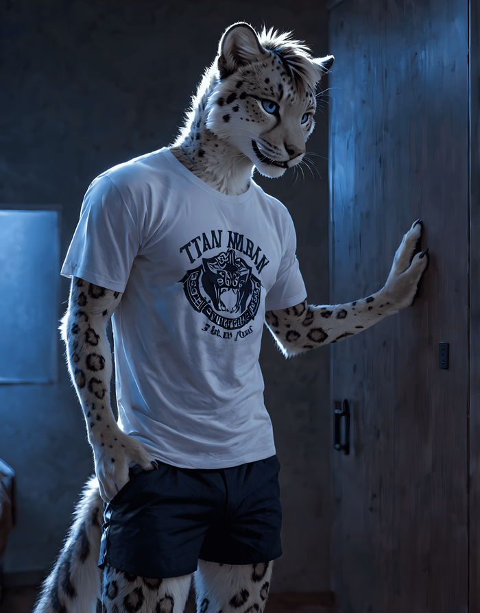   Wolfmks #1192 ,  , Furry Art, Furry snow leopard, Stable diffusion 3, 