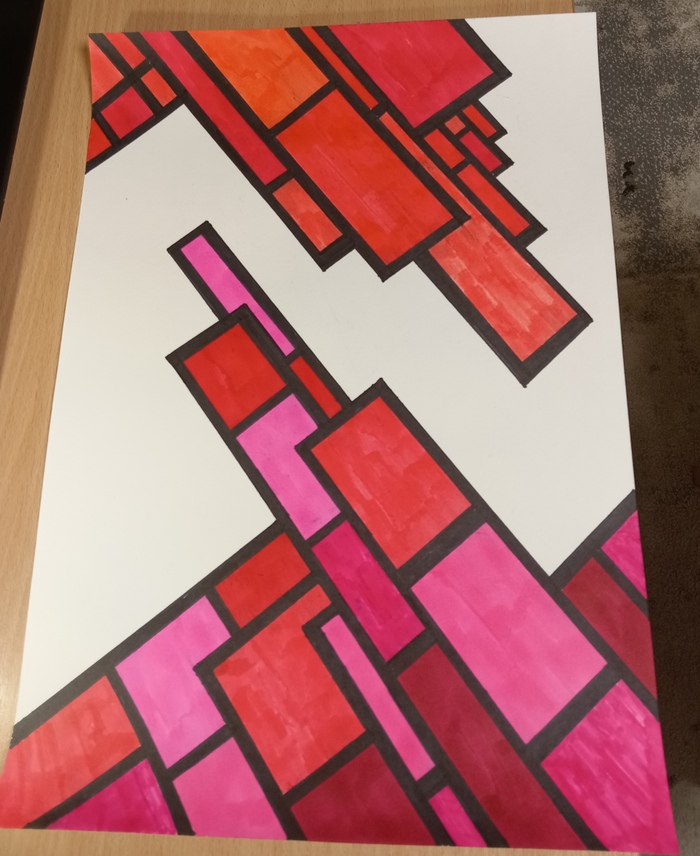 "Под дерзким углом", "Мост", "Поезд". Новые работы. Как вам? Картина, Абстракционизм, Акрил, Длиннопост