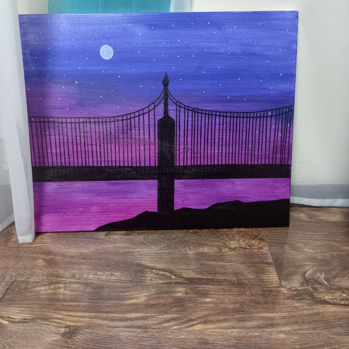 "Под дерзким углом", "Мост", "Поезд". Новые работы. Как вам? Картина, Абстракционизм, Акрил, Длиннопост