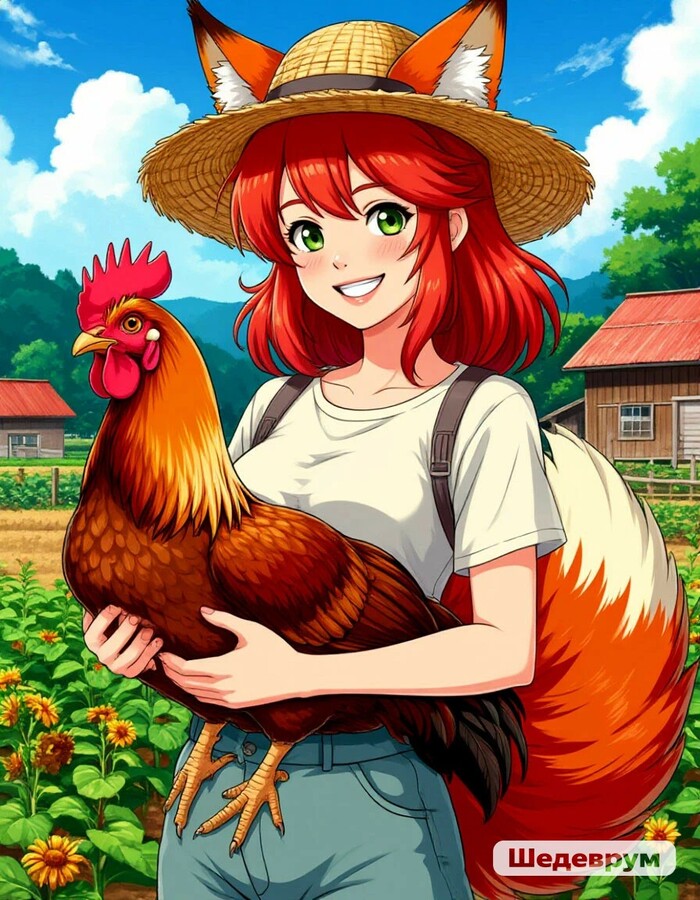 Лисичька и петушок