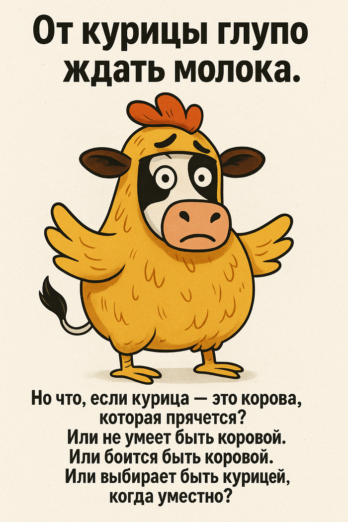 Глупо от курицы ждать молока?