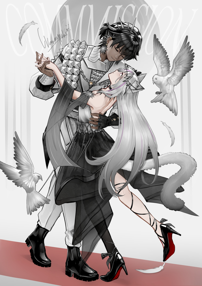  Anime Art, , Arknights, Thorns, Animal Ears, Wawamachi,   , Original Character, , 