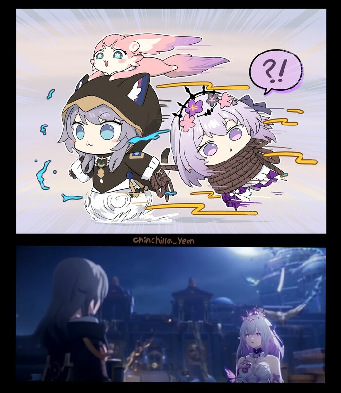   Anime Art, Honkai: Star Rail, Castorice (Honkai: Star Rail), Stelle (Honkai: Star Rail), Cipher (Honkai: Star Rail), Yun_ooyun, 