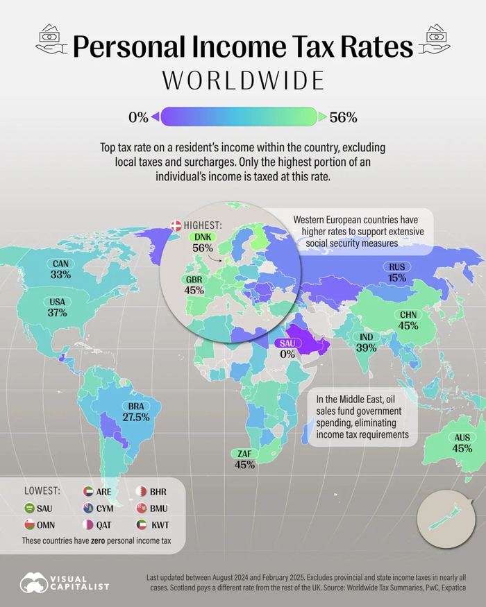 Большая налоговая карта мира...