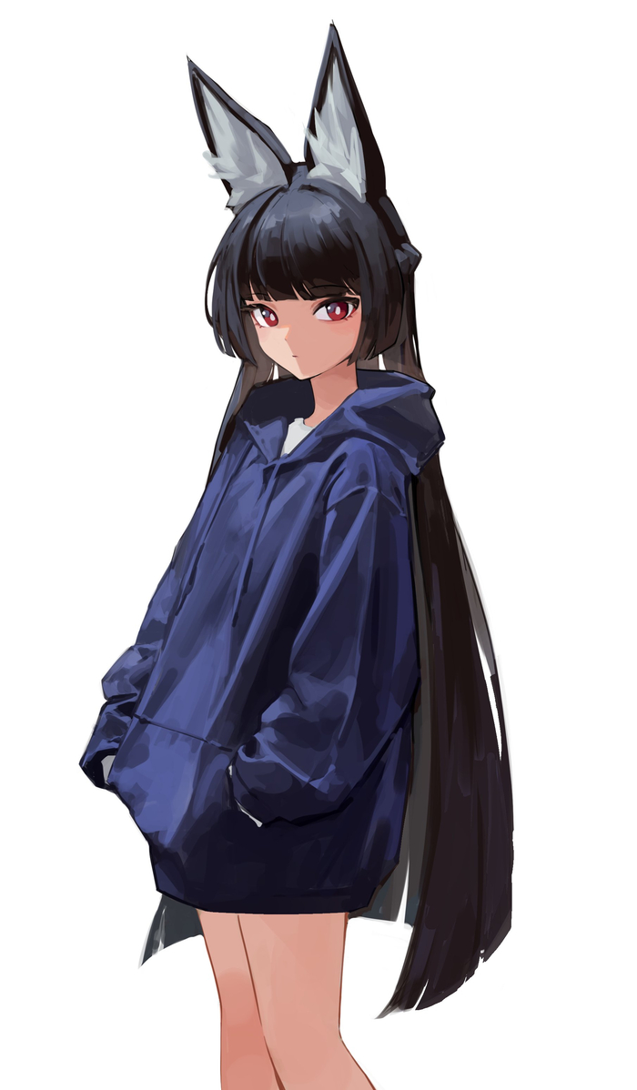 Miyabi Zenless Zone Zero, Hoshimi Miyabi (zzz), , , , Anime Art, , 2D vs 3D, Animal Ears, 