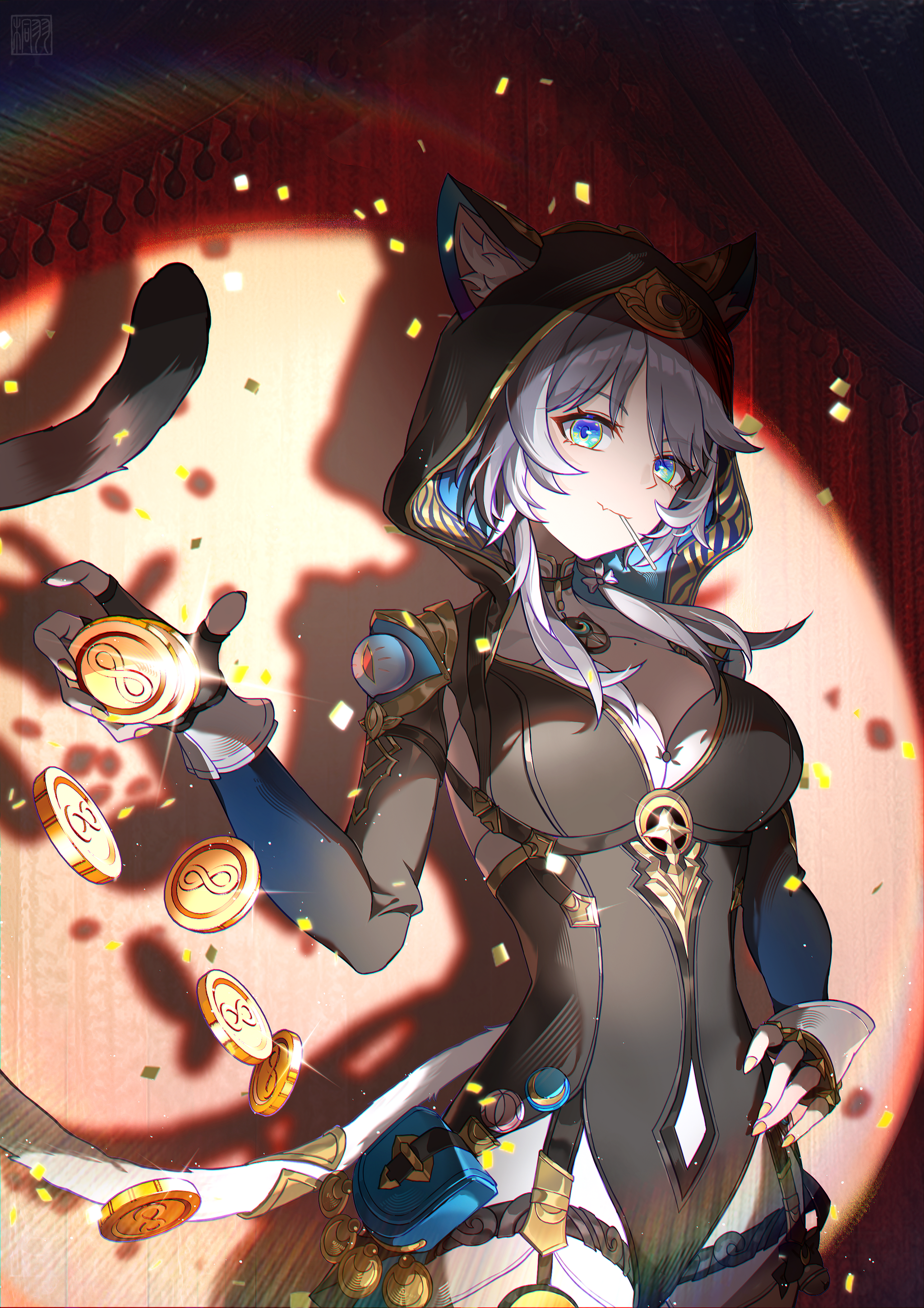 Cipher - Anime art, Honkai: Star Rail, Cipher (Honkai: Star Rail), Animal ears, Tail