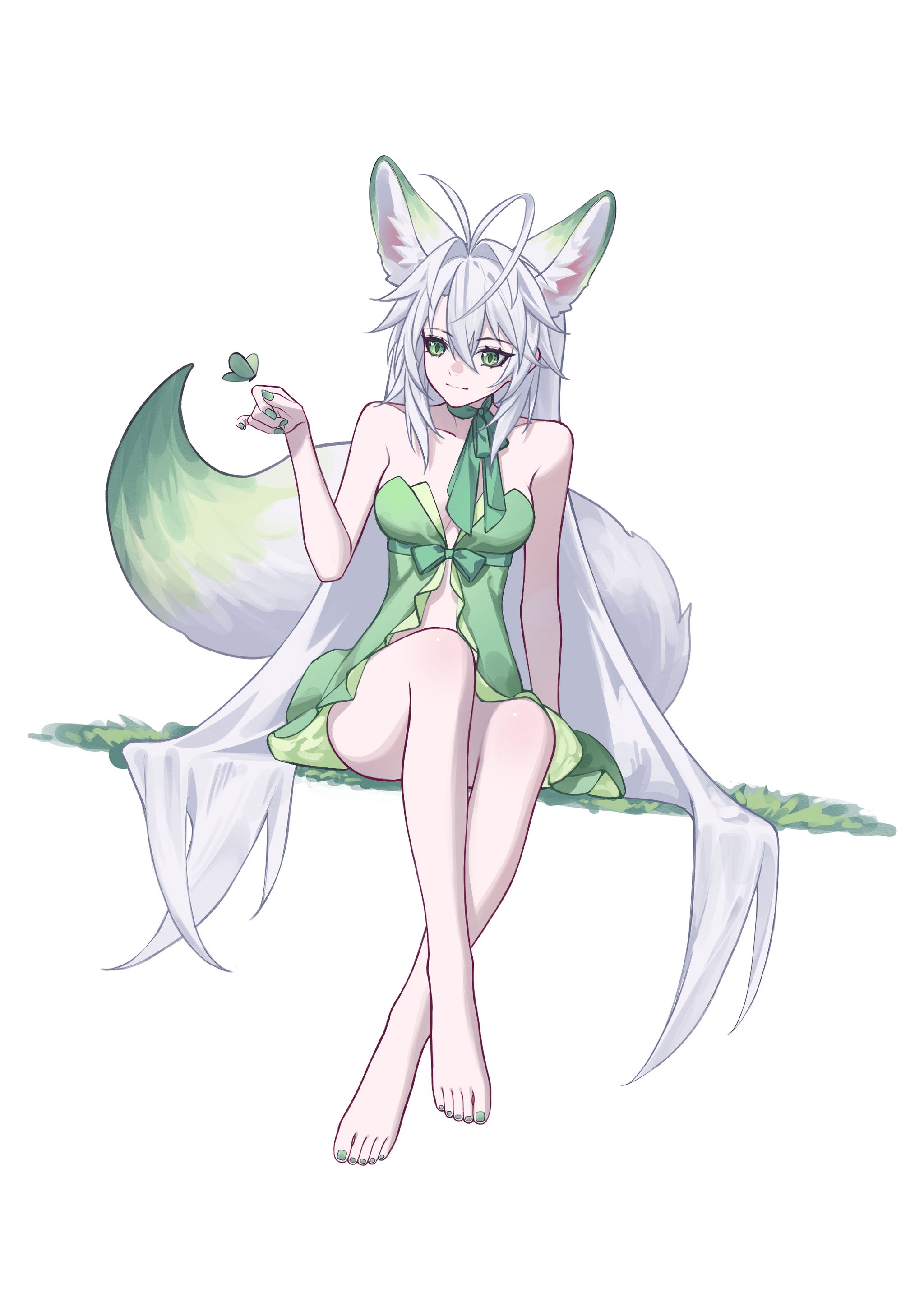 Fox - Anime art, Anime, Kirby D a, Original character, Kitsune, Animal ears, Tail