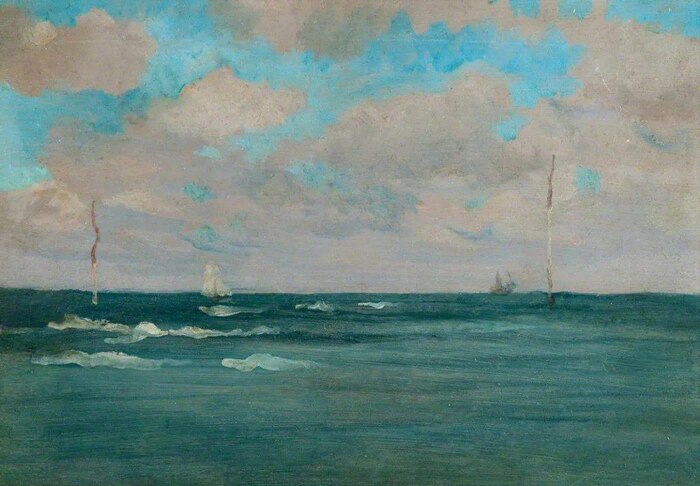 Купальные столбы, Бретань. Картина, живопись