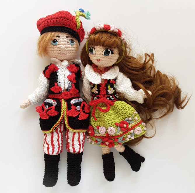 Краковская парочка - крючком