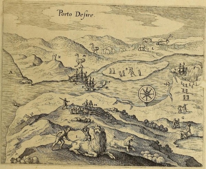 Моряки сообщали о присутствии не характерных для полярного региона стад страусов, копытных, пингвинов, моржей и тюленей