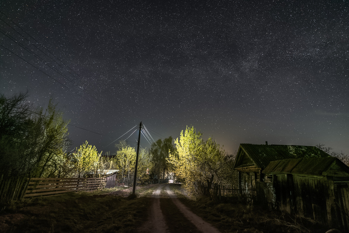 Звёздная ночь в одной деревушке