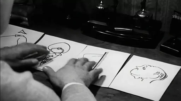 Шаржи Штирлица сделаны черным фломастером