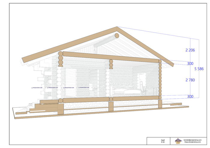 высота сруба дома