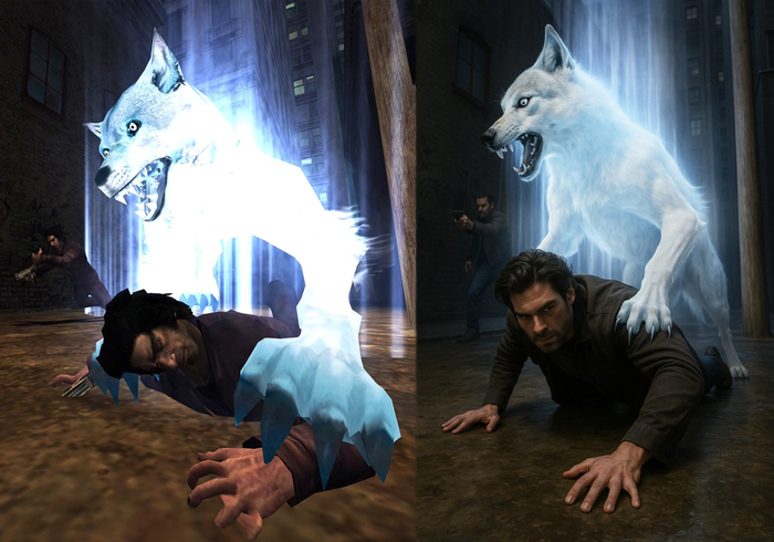 Из конфликта мы догадываемся что здоровяк - гангрел. или не гангрел?