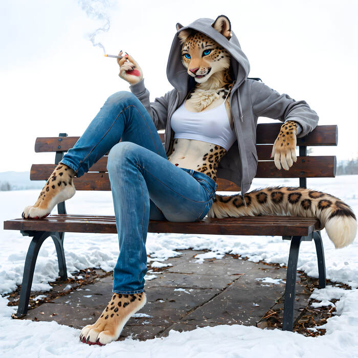    Wolfmks #1381 ,  , Furry Art, Stable diffusion 3, Furry Leopard