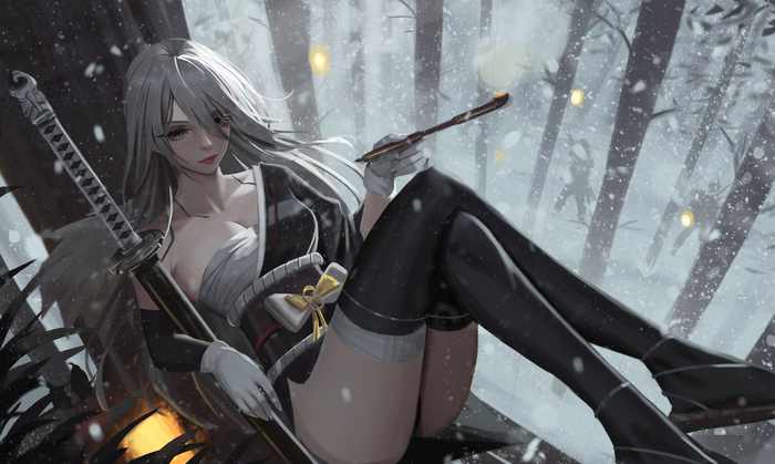   Anime Art, , Nier Automata, Yorha unit no 2 type A, Pixiv, 