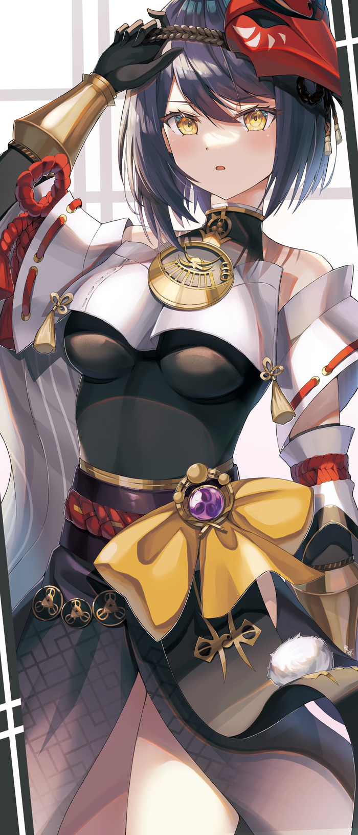  Anime Art, , Pixiv, Genshin Impact, Kujou Sara (Genshin Impact), 