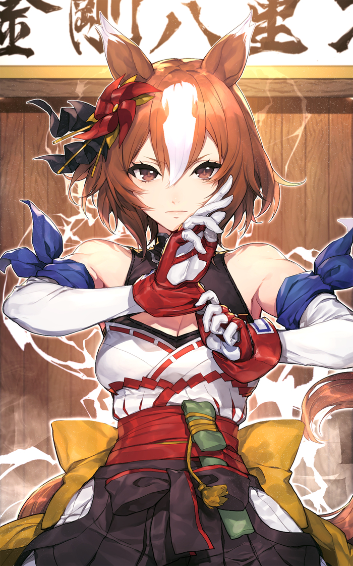 Yaeno Muteki , Anime Art, Uma Musume Pretty Derby, Yaeno Muteki, Animal Ears, 
